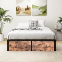 Cama con Plataforma de Metal, Marco de Cama de 140 x 200 cm, Cama de Metal con somier de láminas de Metal, Moderna Cama de Metal para Adultos, niños, Adolescentes, fácil Montaje - details 41