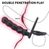 Leten Juguetes Dildo de Masaje Prostalítico de Silicona con Anillo Doble para Mujeres y Parejas - details 0