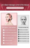 Dispositivo de elevación de fotones LED, masajeador de vibración adelgazante, venta de máscara para estiramiento facial y V - details 1