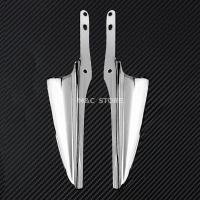 Deflector de viento delantero para motocicleta, horquilla cromada, Deflector de parabrisas embellecedor para Harley Touring Road King Street Glide CVO 1995-2021 2022 - details 1