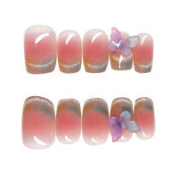 Uñas postizas de ojo de gato de mariposa 3D, encantadoras, cómodas de usar, manicura, decoración de bricolaje - details 4