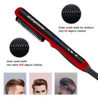 NEW Hair Straightener Men Beard Comb Ceramic Hair Comb Straighteners Brush for Men - details 6