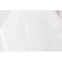 BUNO-moda para mujer, diseño de flores con un solo pecho, chaleco blanco con cuello Halter, chaqueta de oficina para mujer, chaleco corto sin mangas - details 9