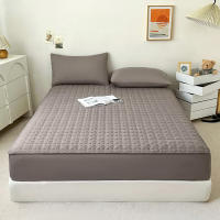 Bonenjoy-Funda de colchón acolchada, Sábana gruesa de Color sólido, Sábana elástica, ropa de cama para el hogar, sin funda de almohada, 1 unidad - details 0