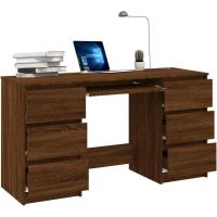 Escritorio Mesa Trabajo Estudio Muebles de Oficina Despacho Ordenador Decoración Capacidad de Almacenamiento de Madera Contrachapada Roble - details 56