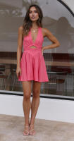 Vestido halter de lino y algodón nuevo de verano para mujer - details 20
