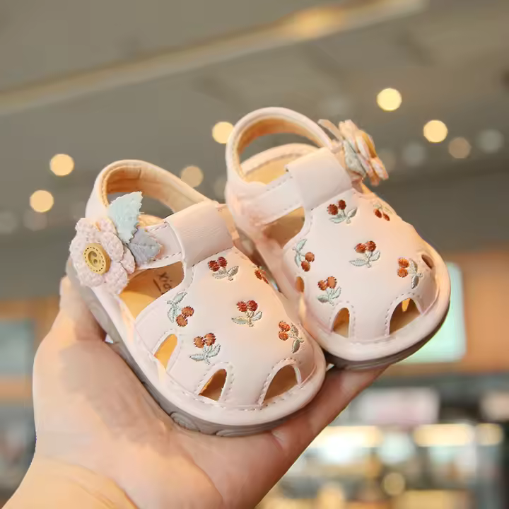 Zapatillas de Verano GIOIO para Bebés y Niños Pequeños Suela Transpirable, Suave y de Príncesa con Bolsa de Cabeza - 1
