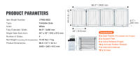 SucceBuy Puerta para perros independiente de 32 H x 96,5 W, barrera plegable para mascotas de 4 paneles para pasillos anchos y estrechos, ampliable con soporte para pies silencioso, uso en interiores, blanco - details 6