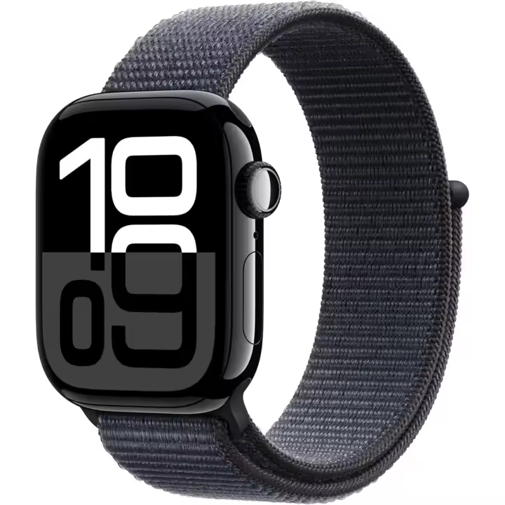 Apple Watch Series 10 GPS + Cellular 42 mm Boîtier en Aluminio Noir de Jais avec Boucle Sport Encre Violette - 1