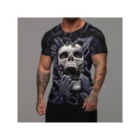 Camiseta 3D De Hombre Con Estampado De Calavera Talla Grande Estilo Casual Verano Manga Corta Transpirable Ropa Diaria - details 9