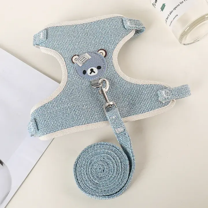 1/Set de arnés para perros pequeños, arnés y correa ajustables para perros, gatitos y gatos, Collar para perros y gatos, accesorios para perros y gatos - 1
