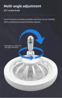 Lámpara LED de ventilador de techo con Control remoto, 85-265V, para sala de estar, dormitorio, ruido inferior, Base E27, silenciosa, 2 en 1 - details 8