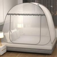 Mosquitera de una sola puerta para dormitorio de estudiantes, mosquitera para cama individual y doble, plegable, transpirable, de verano - details 1
