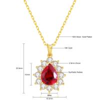 Colgante de Joyería de Oro 18K y Rubí Rojo Corundum Diseño Original para Mujeres - details 7