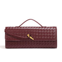 Bolso de mano de cuero PU tejido a la moda para mujer, bolso cruzado informal y versátil para uso diario, bolso de viaje moderno que combina con todo - details 1