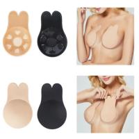 Sujetadores autoadhesivos de realce para mujer, sujetador Invisible sin tirantes de silicona, cinta adhesiva reutilizable para levantamiento de senos, cubierta para pezones de conejo, almohadillas para sujetador - details 8