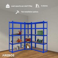 Juego de 3 estanterías para cargas pesadas |   Combinación de estanterías esquineras |   Capacidad de carga de hasta 875 kg |   Montaje mediante sistema de enchufe |   Construcción robusta - details 16