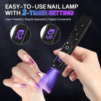 Secador de uñas portátil, lámpara de manicura de mano de secado rápido con diamantes, recargable por USB, UV LED hine - details 3
