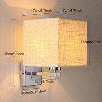 Lámpara led de pared moderna para dormitorio, candelabros de pared para escalera de Hotel, accesorio de pantalla de tela blanco y negro de acero inoxidable - details 1