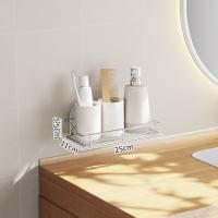 Estante de almacenamiento de acero inoxidable, anillo de sellado de estante de vidrio para baño, doble capa, capacidad de carga fuerte - details 10