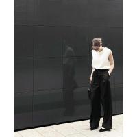 Moda coreana para mujer Pantalones cargo de pierna ancha de cintura alta - details 1