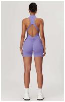 Monos deportivos sin mangas V Back Scrunch Traje de yoga de una pieza con cremallera - details 35