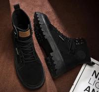 Zapatos de hombre con plataforma y cordones botas de goma para hombre de corte alto primavera otoño calidad Y2k Vintage Retro diseñador Casual oferta barata nuevo - details 17