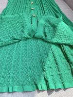 YuooMuoo verano Maxi tejido negro verde vestido ceñido largo moda coreana volantes vestidos de mujer elegante vestido de oficina para mujer - details 10