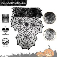 Decoración de camino, camino de mesa de tela de araña negra para mesa de cocina, decoración interior de Halloween, 1 pieza. - details 2