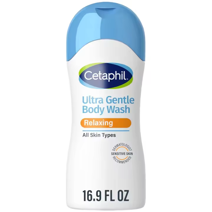 Cetaphil Gel de baño refrescante ultra suave, para pieles secas a normales y sensibles, 16.9 oz, con aloe vera, caléndula, vitamina B5, - 1