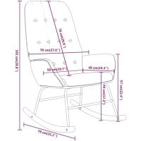 Silla Mecedora Balancín Reclinable Asiento Butaca Sillón Acolchado Salón Sala de Estar Relajación Muebles Mobiliario de Tela - details 6
