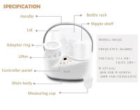 Bimirth-calentador de biberones eléctrico 4 en 1 sin Bpa con pantalla Led, envío rápido, regalo para Baby Shower - details 6
