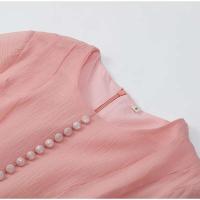 Vestido Mini de Cintura Alta con Mangas Afloradas Estilo Elegante de Una sola Brecha para Mujeres - details 6