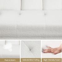 2 Plazas Cama Plegable Tapizada de Piel sintética Sofá con Soporte de Botella Cama 167 X94 cm - details 3