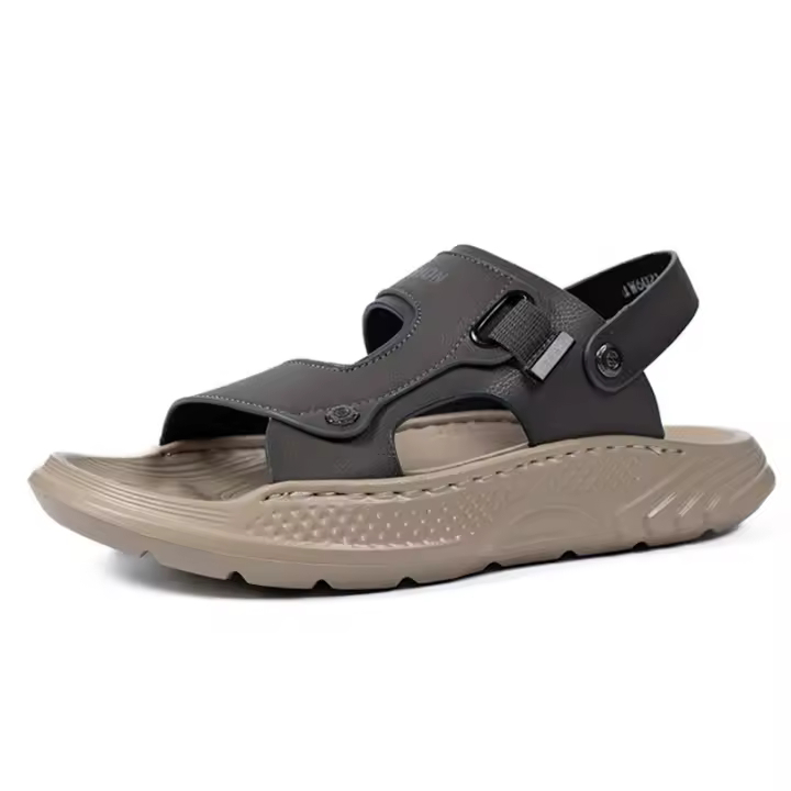 Sandalias de hombre, nuevas zapatillas de suela gruesa para pisar mierda, ropa exterior de alta elasticidad de suela blanda versátil de moda, zapatillas de playa de verano - 1