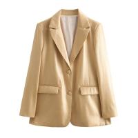 Chaqueta de Moda de Primavera para Mujer Blazer de Manga Larga con Abajo Dorado - details 1