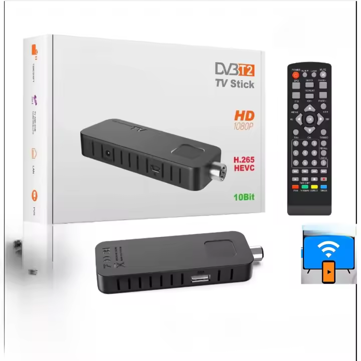 Gtmedia DVB-T2 TV BOX Mini Palanca de TV con Resolución 1080P Soporta H.265 WiFi Set Top Box - 1