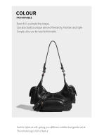Nuevo bolso de estilo retro americano con diseño de locomotora, bolso de axila, bolso de mensajero de hombro de cuero vacuno. - details 8