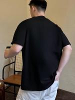 Camiseta gráfica de algodón negro para hombres - Manga corta, diseño de planeta y estrellas, impresión "Esforzándonos por la excelencia en la exploración", ropa deportiva cómoda y transpirable, 100% algodón, lavable a máquina, camiseta elegante - details 21