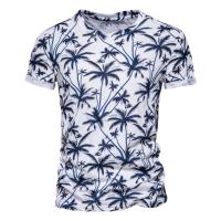 Novedad de verano, camiseta estampada, camisa de fondo para hombre con cuello redondo a la moda, top informal para hombre - details 21