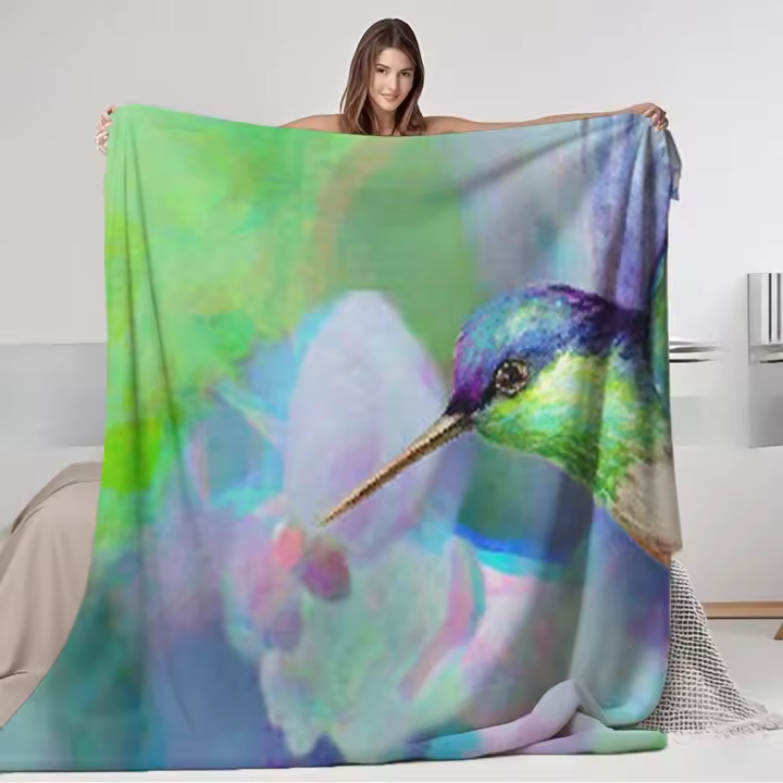 Manta de franela lavable a máquina para niños, manta de noche con diseño Floral, manta de tacto ultrasuave para dormitorio - 1