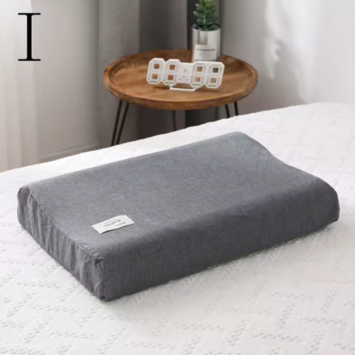 Funda de almohada de látex de algodón para mujer, cubierta de almohada a cuadros de Color sólido, suave para dormir, 50x30cm/60x40cm - 1