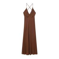 Vestido elegante y holgado estilo lencería 2025 con tirantes, decorado con cuentas, falda larga, novedad de verano, ropa de mujer. - details 1