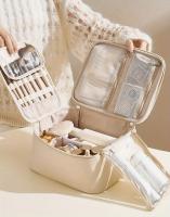 Bolsas de cosméticos de PU impermeables para mujeres, organizador de maquillaje portátil de gran capacidad, 2024 - details 2