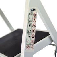 Escalera de 4 Pasos Resistente al Acero Vida Diseños-Portátil Plegable con Alfombra Antideslizante - details 2