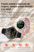 2024 Reloj Inteligente Mujer, 1,2 "Deportivo Smartwatch with 100 Deportivo, Recibir y Contestar Llamadas, Podómetro y Pulsómetro, IP67 Impermeable, Compatible con Android iPhone, Correa Dobles - Acero y Silicona - details 6
