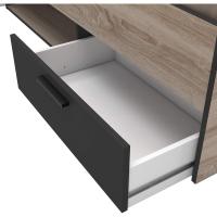 2 Cajones Estilo Industrial Habitación Roble y Negro 135-140 cm - details 5
