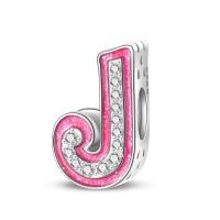 Dijes de letras de Plata de Ley 925 que se adaptan a pulseras Pandora, abalorio de cuentas del alfabeto AZ para pulseras, collar con circonita cúbica 5A para mujer, ceremonia de cumpleaños, regalo de joyería DIY - details 5
