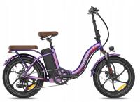 FAFREES F20 Pro+ Bicicleta Eléctrica Plegable, Freno de Doble Disco+SHIMANO de 7 Velocidades, Neumáticos de 20*3,0 Pulgadas, Velocidad Máxima de 25km/h, Batería de 36V 22.5Ah, Pantalla LCD, Alcance de 85-100km, Púrpura - details 1
