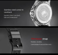 NORTH EDGE MACH Ⅱ solar Men 's Watch 316L stainless steel case three time Plate Night Light puntero TPR nylon Correa 104g - details 10